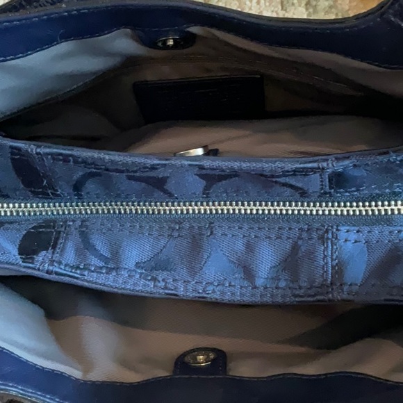 Navy blue Coach purse. - Picture 3 of 7